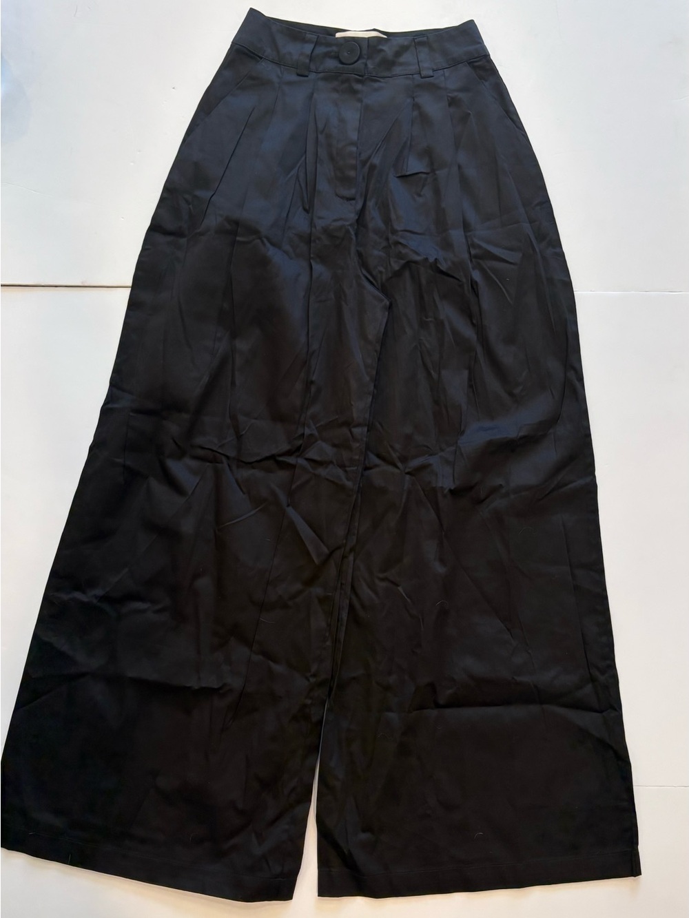 Encantadore Jolie Wide Leg Black High-Waist Pants XS NWT